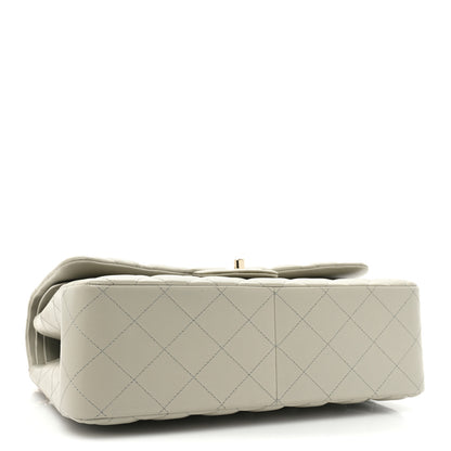 Chanel Lambskin Quilted Jumbo Double Flap Grey 4 of 11