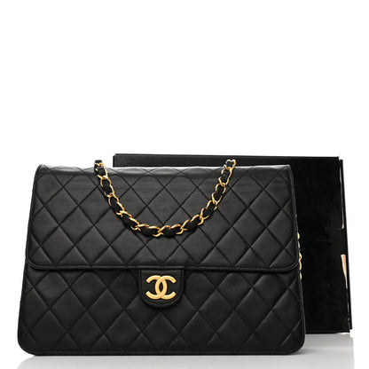 Chanel Lambskin Quilted Medium Single Flap Black 11 of 11