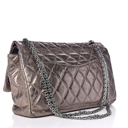 Chanel Metallic Aged Calfskin Quilted 2.55 Reissue 227 Flap Dark Silver 3 of 15