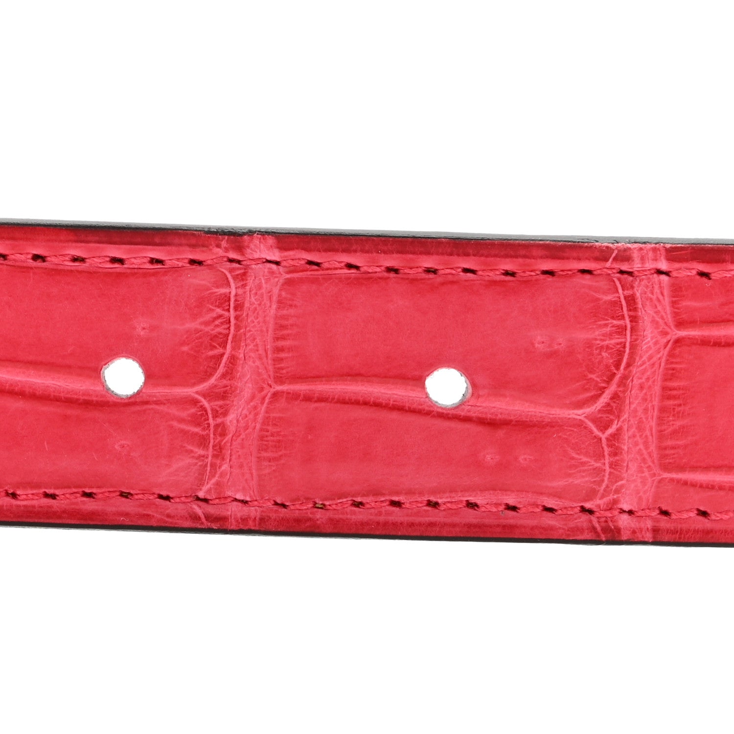 Hermes Matte Porosus Crocodile 24mm Mini Constance H Belt 75 30 Framboise 3 of 6