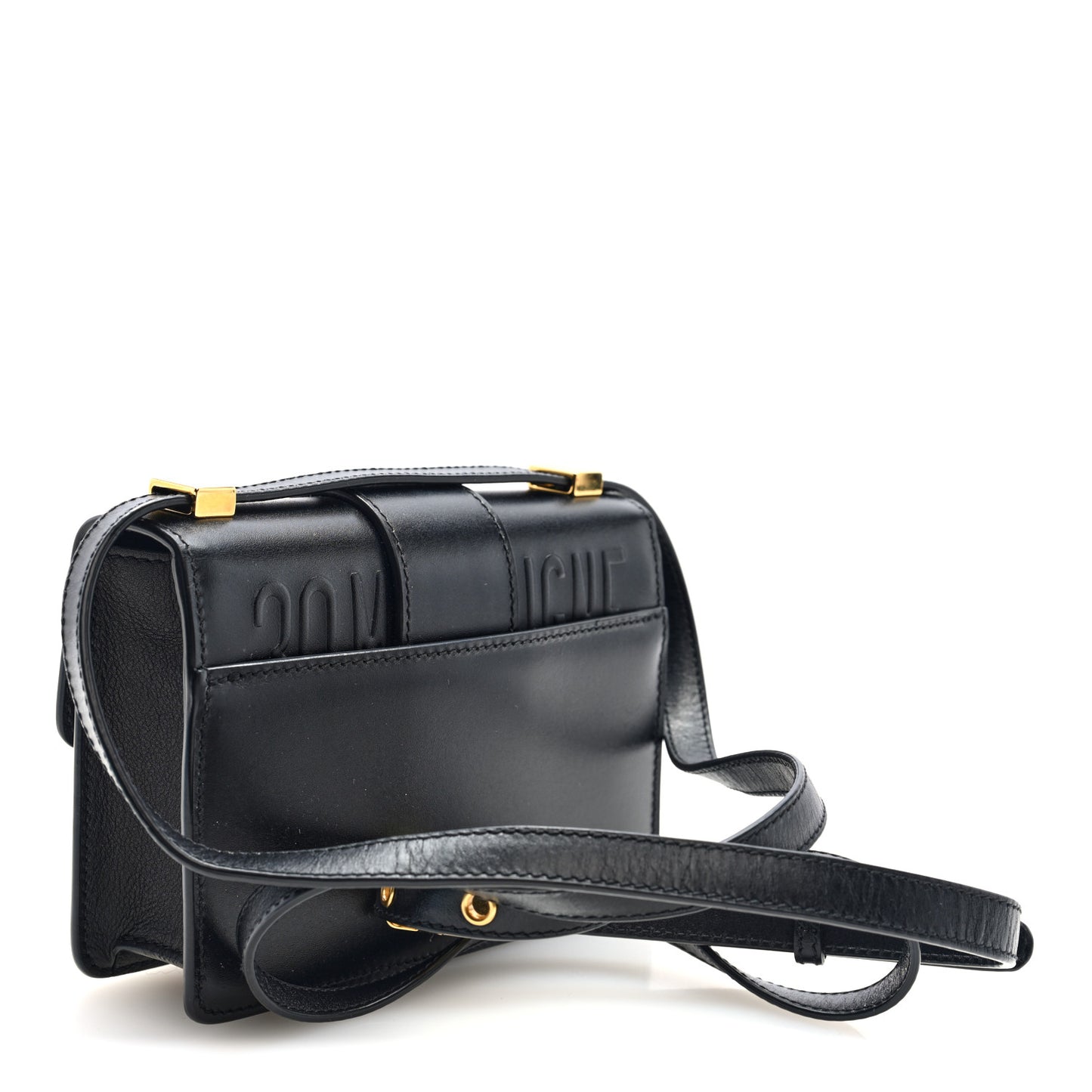 Smooth Calfskin Micro 30 Montaigne Flap Bag Black