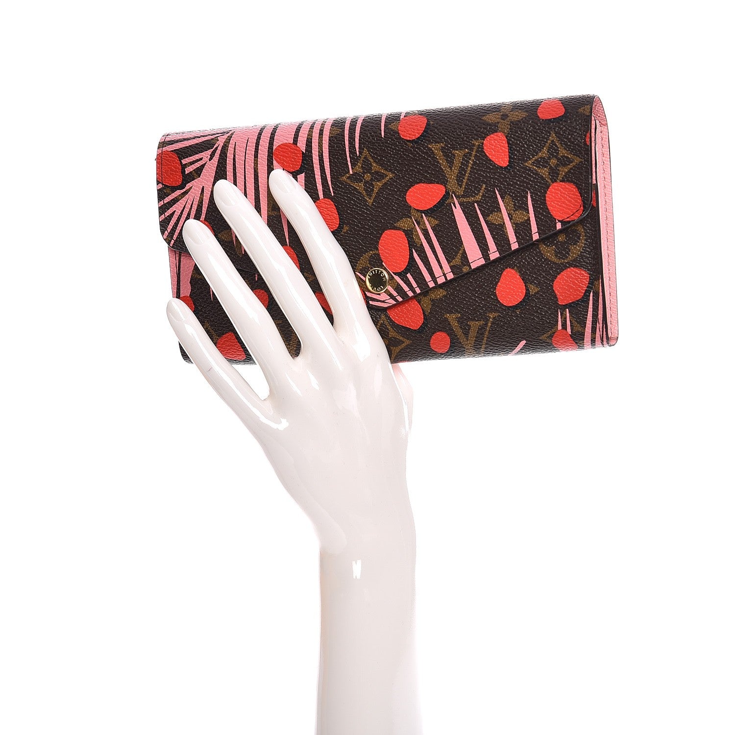 Louis Vuitton Monogram Jungle Dots Sarah Wallet Sugar Pink Poppy 2 of 7