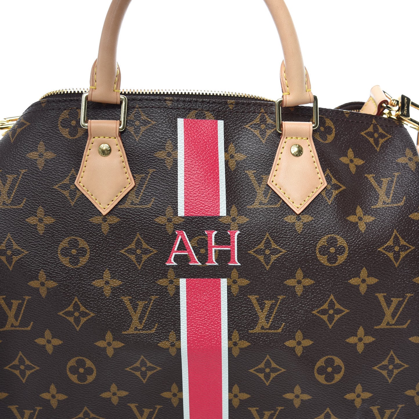 Monogram My LV Heritage Speedy Bandouliere 30 Fuchsia White