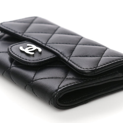 Chanel Lambskin Quilted Flap Card Holder Black 10 of 13