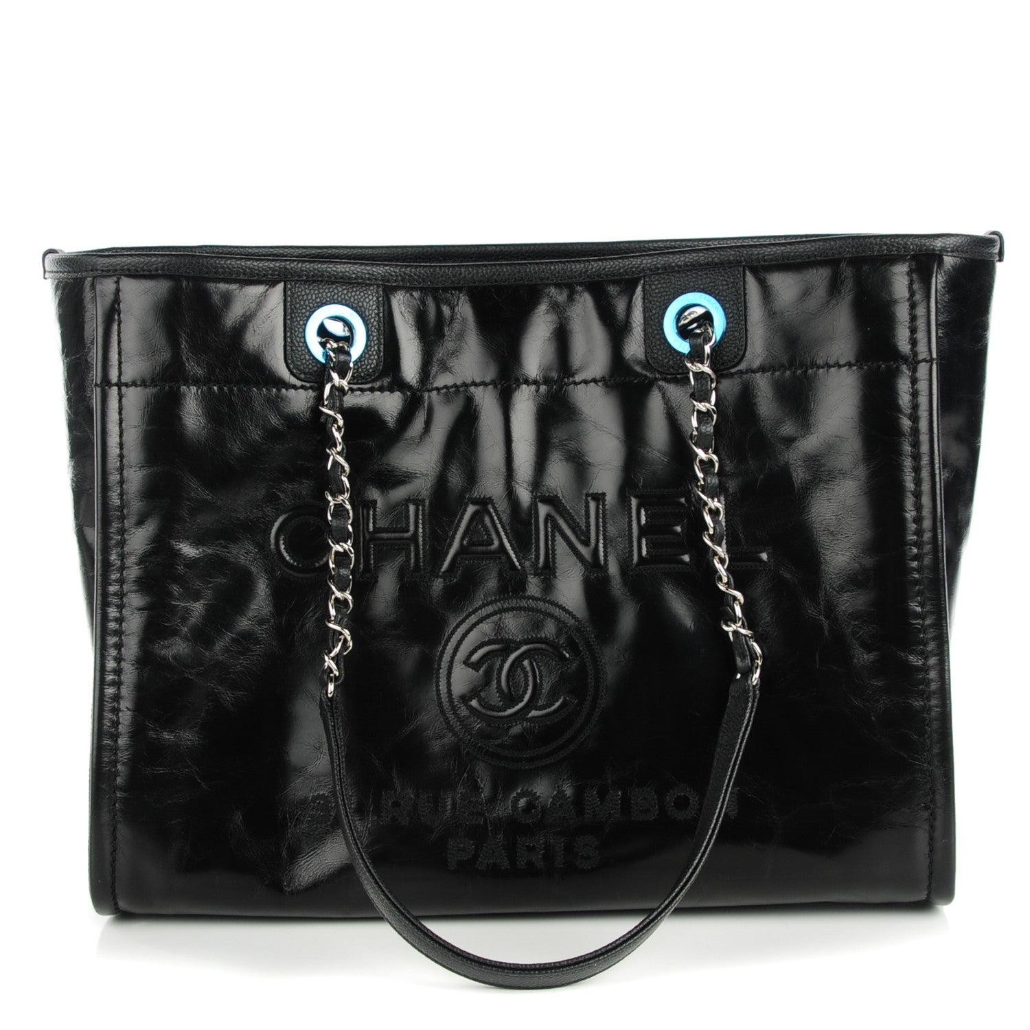 Chanel Calfskin Small Deauville Tote Black 1 of 7