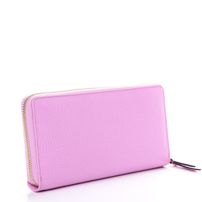 Gucci Dollar Calfskin GG Marmont Bosco Zip Around Wallet Malva 2 of 7