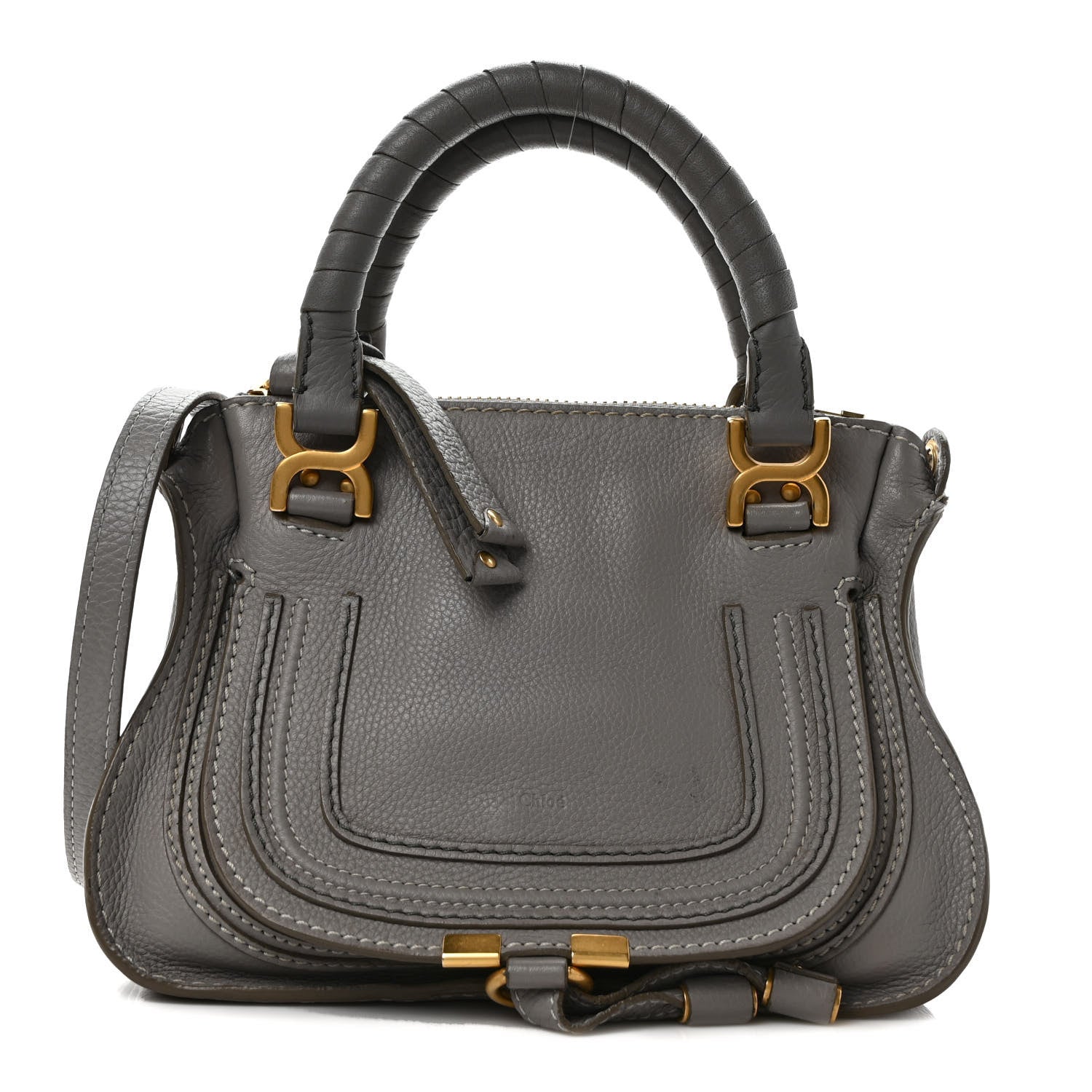 Chloe Calfskin Mini Marcie Satchel Cashmere Grey 1 of 11