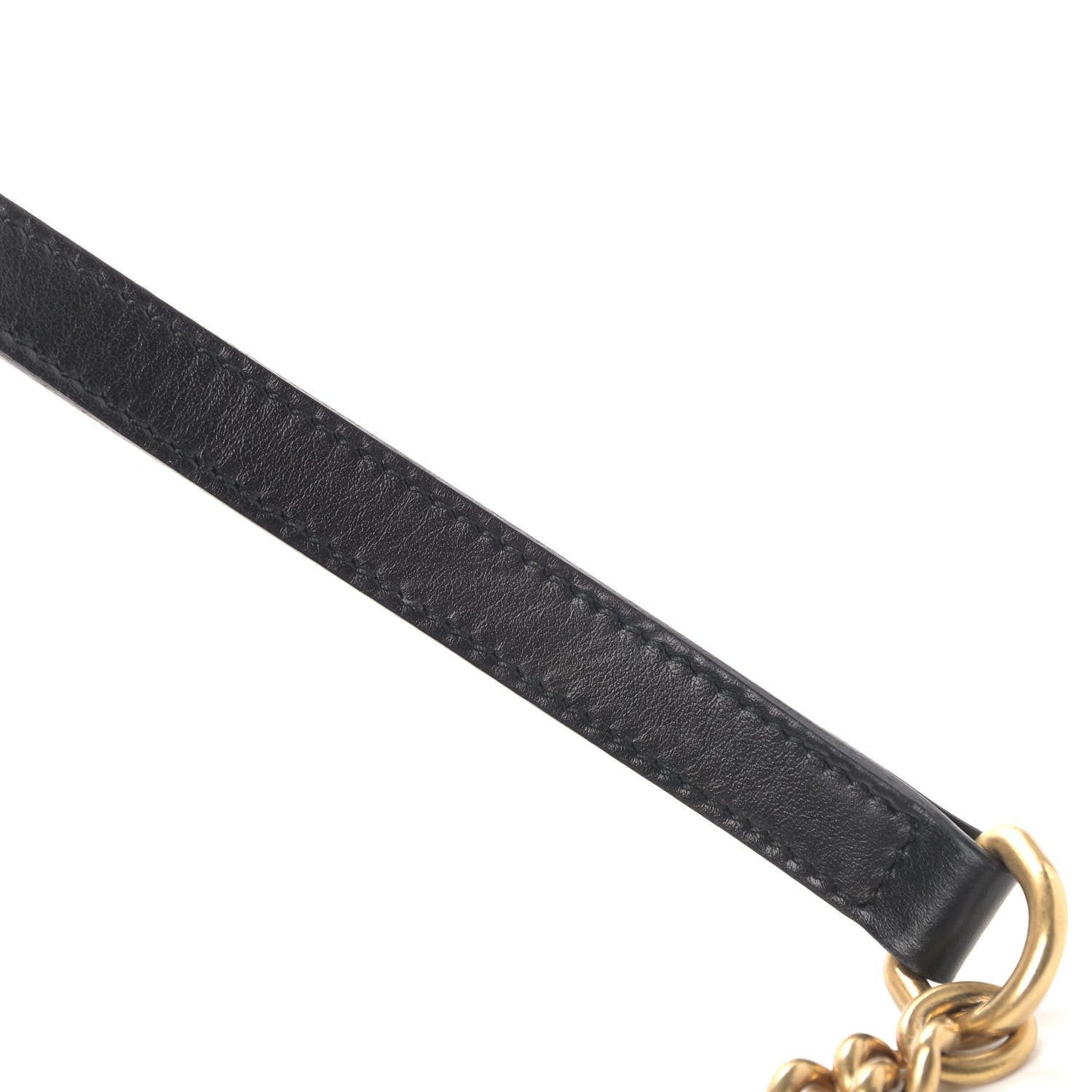 Gucci Calfskin Matelasse Small GG Marmont Chain Shoulder Bag Black 7 of 9