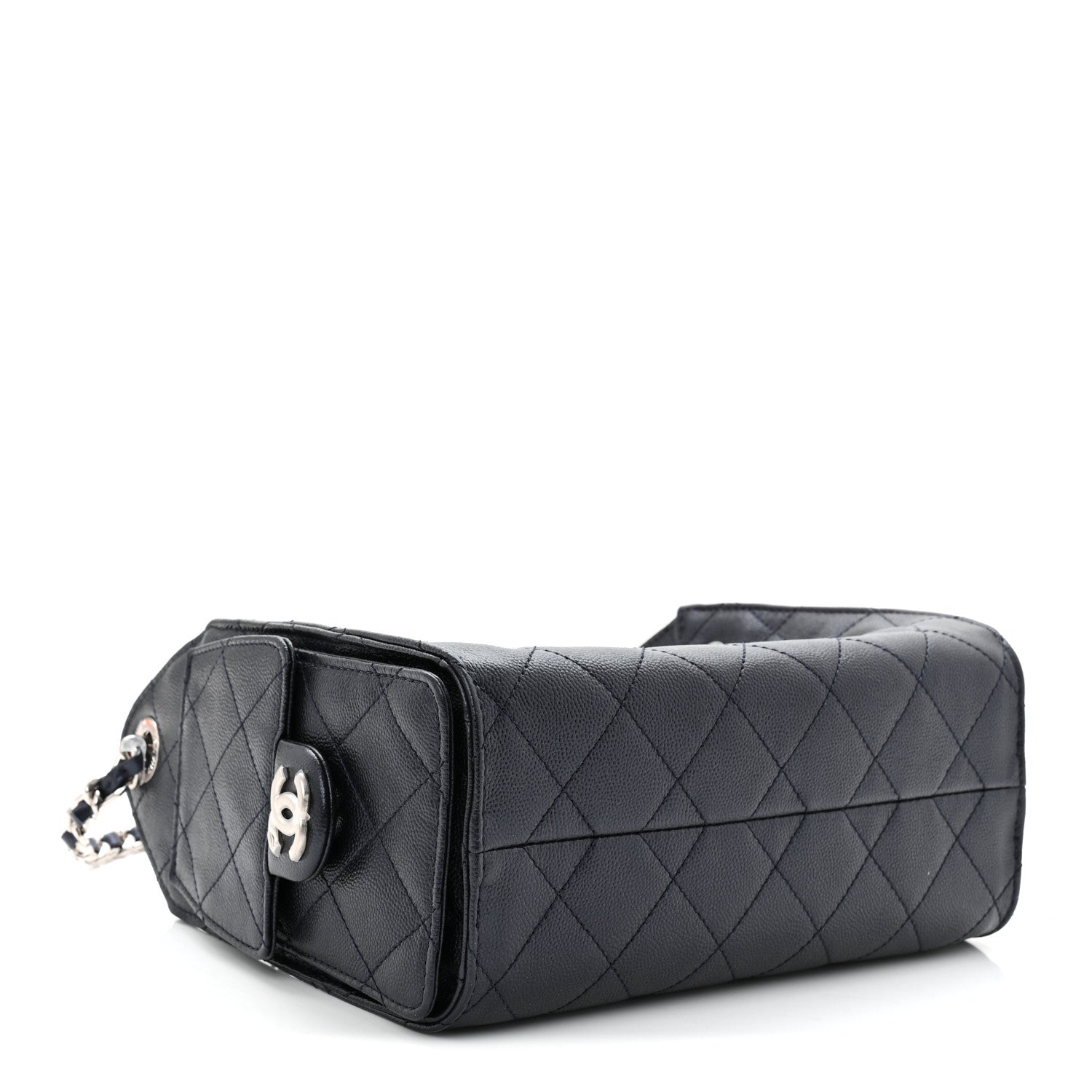 Chanel Metallic Caviar Quilted Mini Chanel 25 Handbag Dark Blue 4 of 11