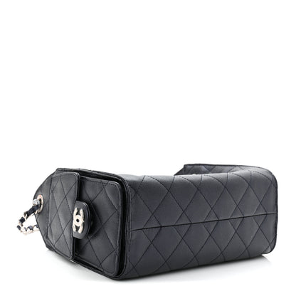 Chanel Metallic Caviar Quilted Mini Chanel 25 Handbag Dark Blue 4 of 11