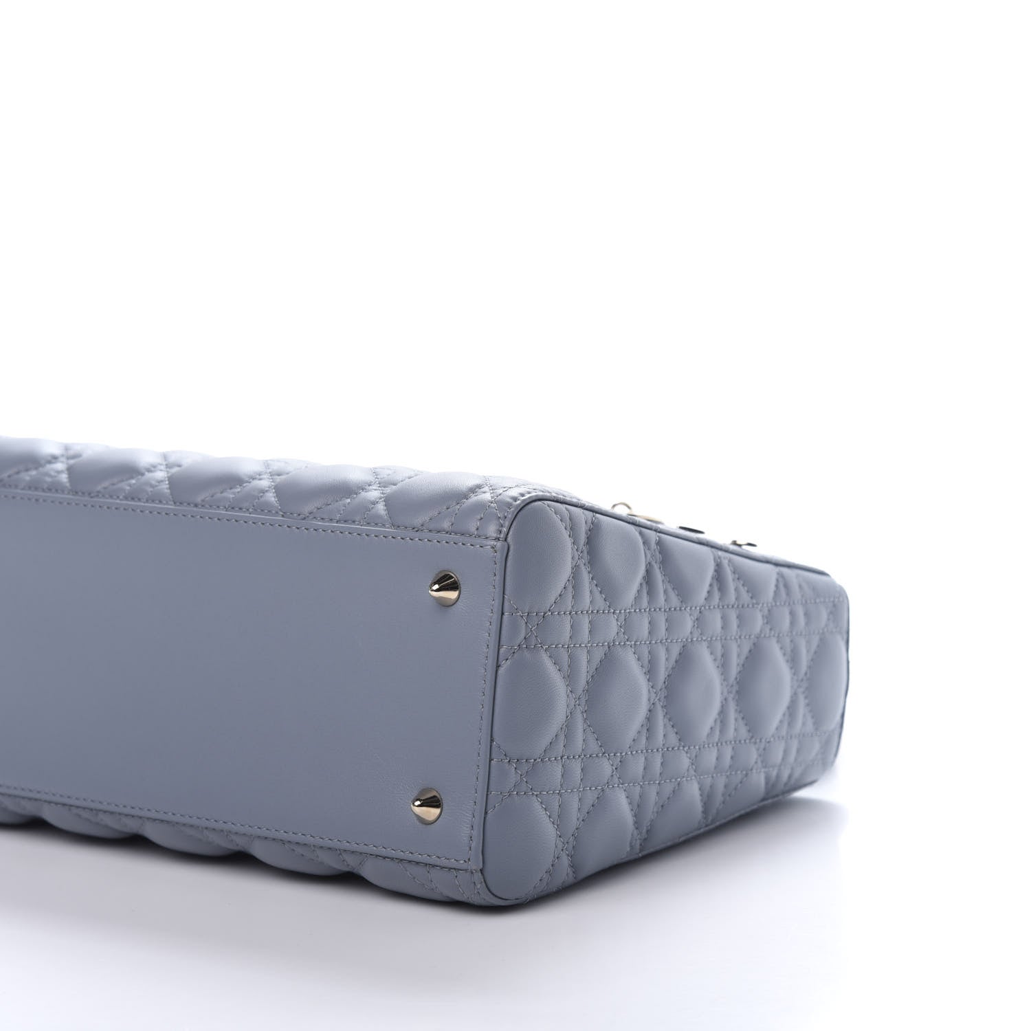 Christian Dior Lambskin Cannage Medium Lady Dior Blue 7 of 12