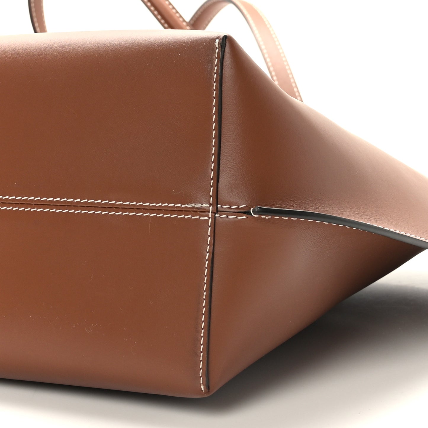 Calfskin Monogram Motif TB Medium Soft Tote Brown