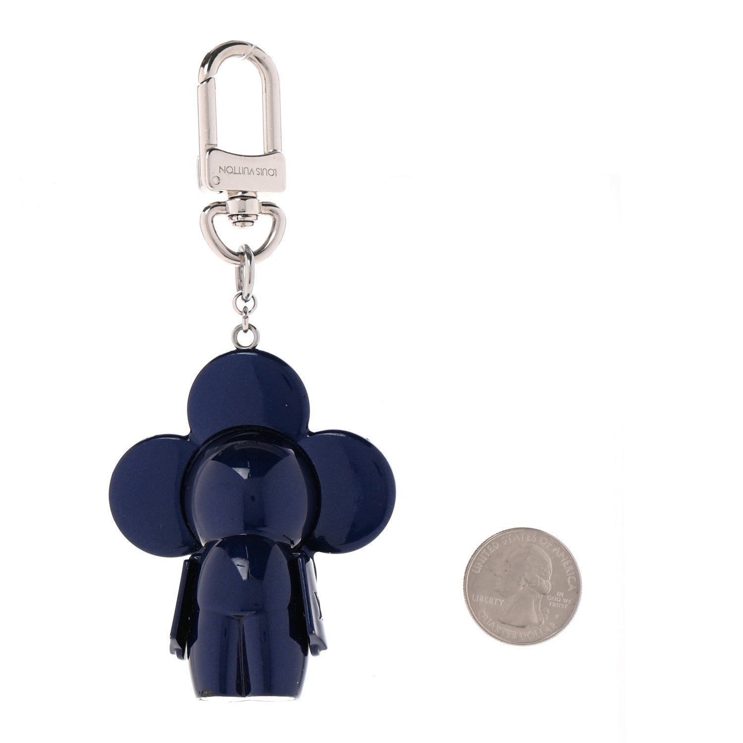 Louis Vuitton Metal Vivienne Bag Charm Key Holder Blue Marine 2 of 5