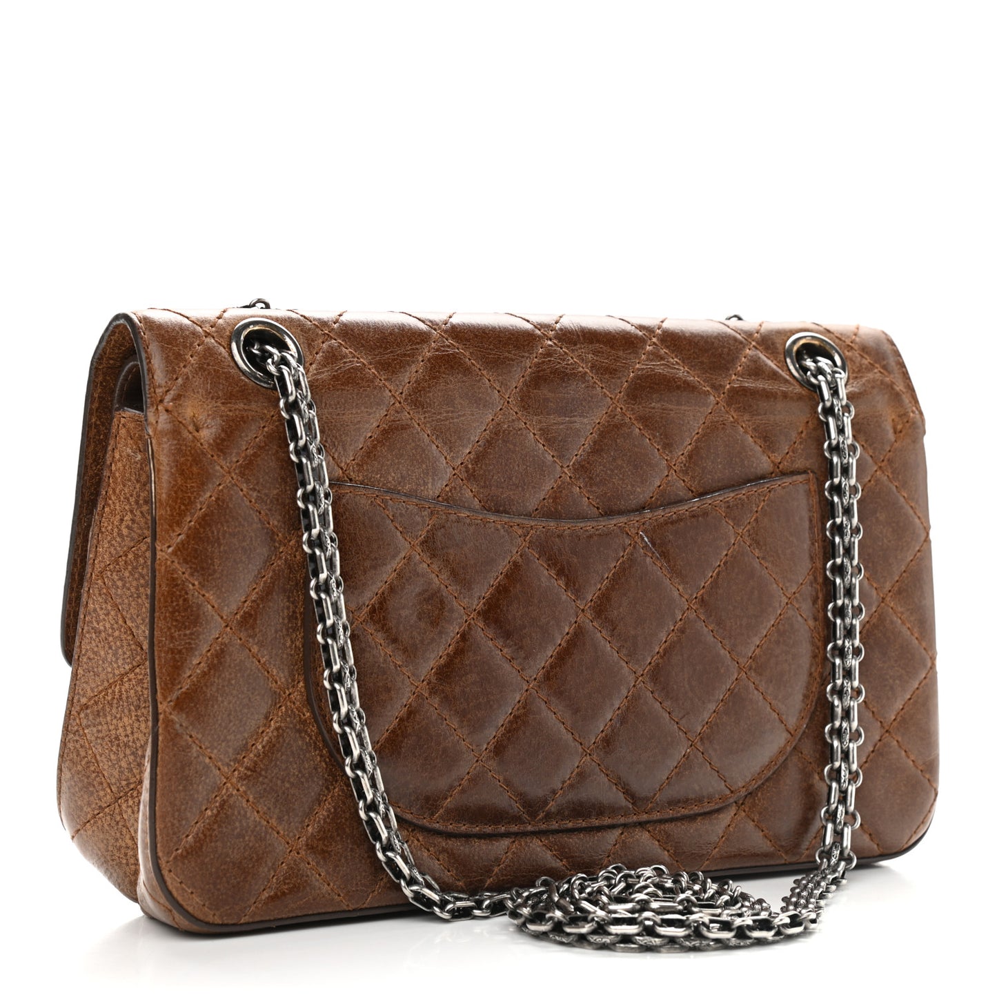 Aged Calfskin Quilted 2.55 Reissue 225 Flap Brown