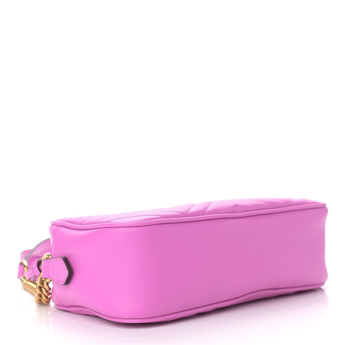 Calfskin Matelasse Small GG Marmont Chain Shoulder Bag Candy Mousse