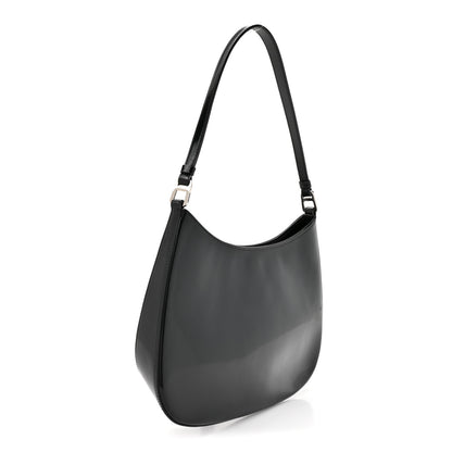 Prada Spazzolato Cleo Shoulder Bag Black 3 of 9