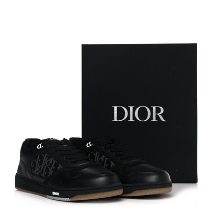 Christian Dior Smooth Calfskin Oblique Galaxy Mens B27 Low Top Sneakers 41 Black Beige 7 of 7