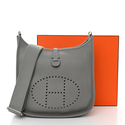 Hermes Taurillon Clemence Evelyne III PM Gris Mouette 11 of 11