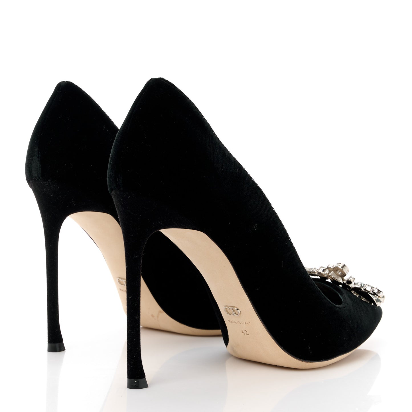 Velvet Crystal Tresor 100 Pumps 42 Black