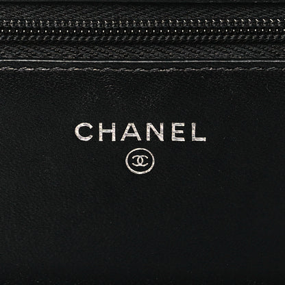 Chanel Lambskin Quilted Wallet On Chain WOC Black 6 of 12
