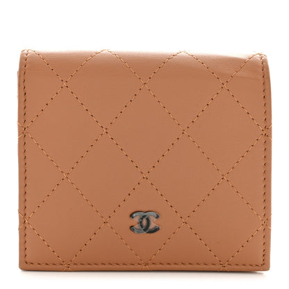 Chanel Calfskin Quilted Compact Bifold Wallet Pink 1 of 12