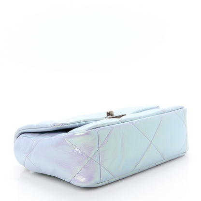Chanel Iridescent Calfskin Quilted Medium Chanel 19 Flap Light Purple Blue 4 of 11