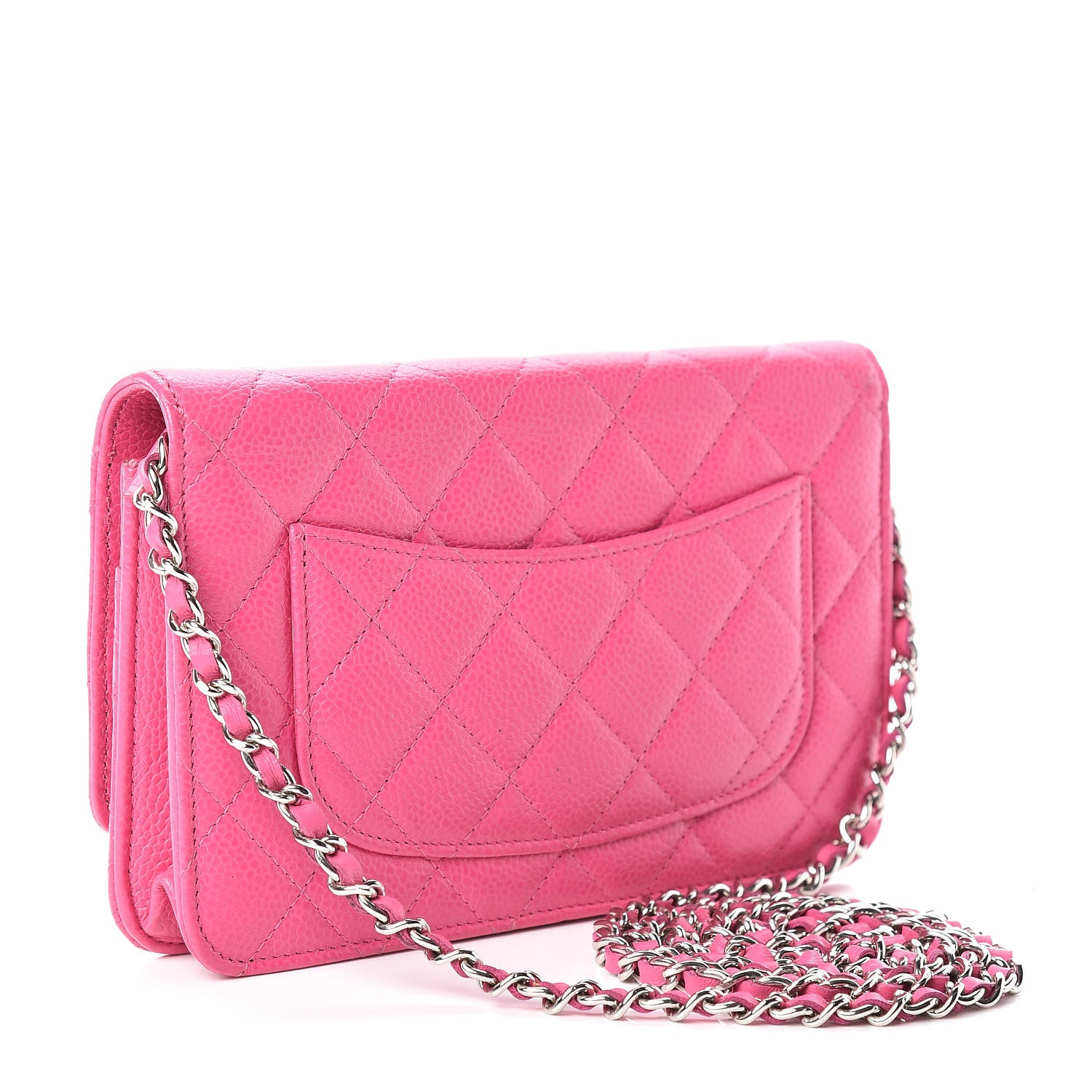 Chanel Caviar Quilted Wallet on Chain WOC Pink 3 of 13