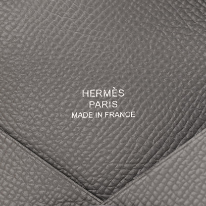 Hermes Epsom Calvi Card Case Gris Meyer 5 of 7