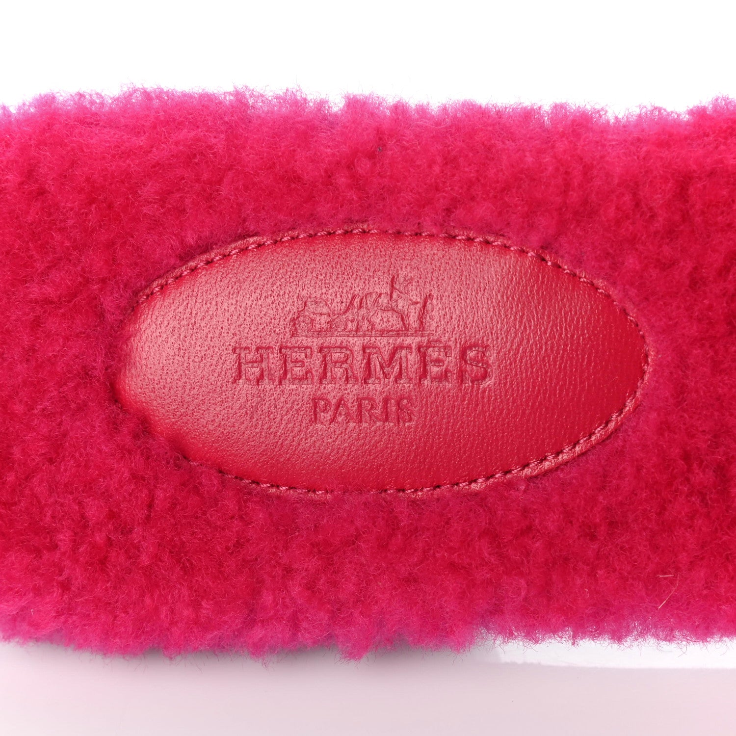Hermes Woolskin Oran Sandals 35 Rose Fuchsia 7 of 7