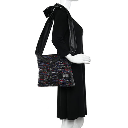 Chanel Tweed Lambskin Small Girl Bag Multicolor Black 2 of 10