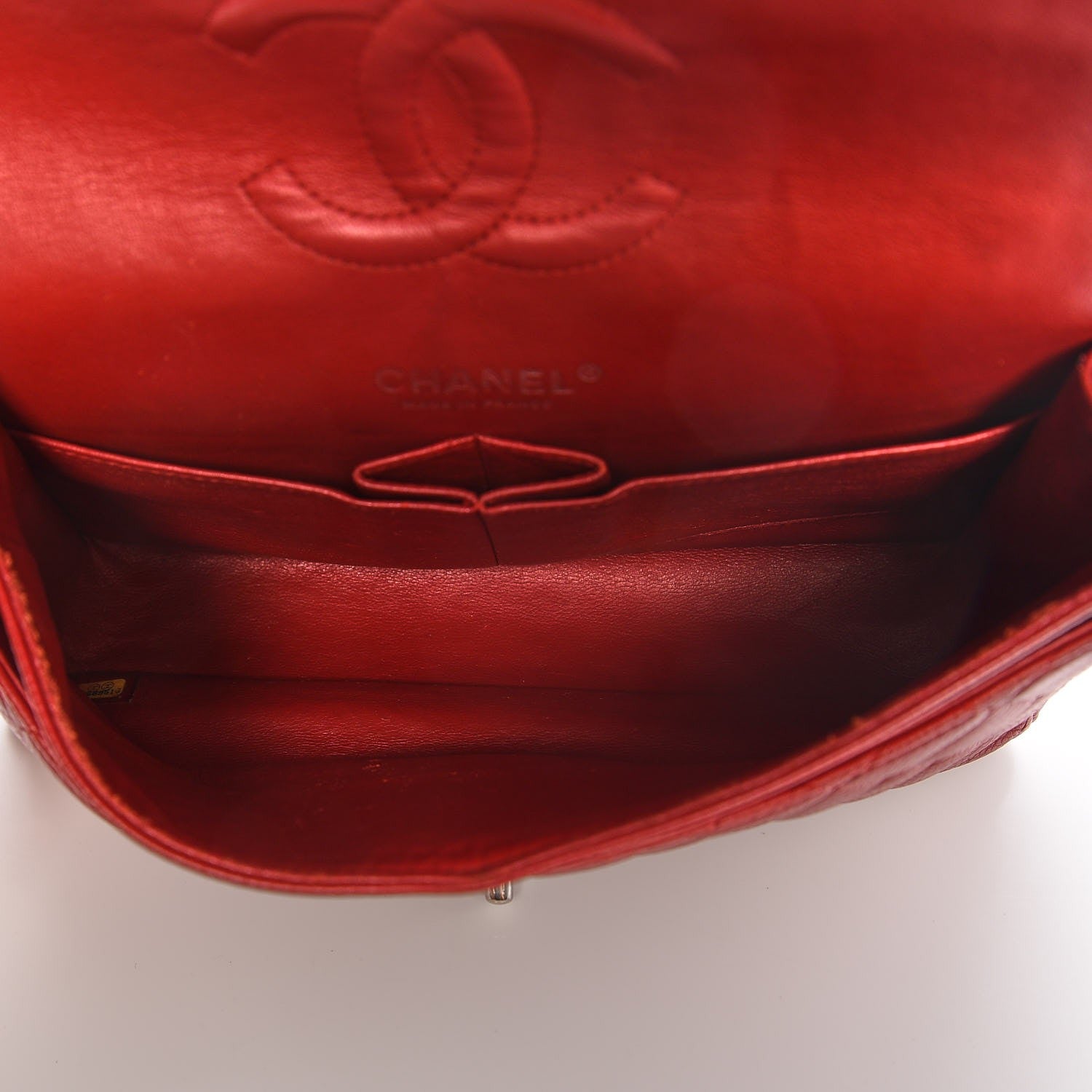Chanel Caviar Quilted Medium Double Flap Red 5 of 17