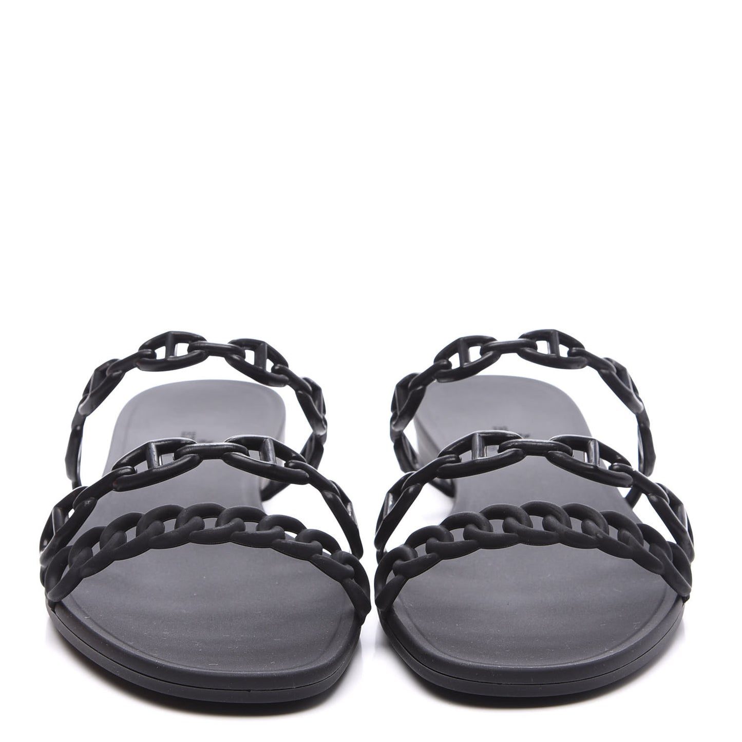Rubber Chaine d'Ancre Rivage Sandals 37 Black