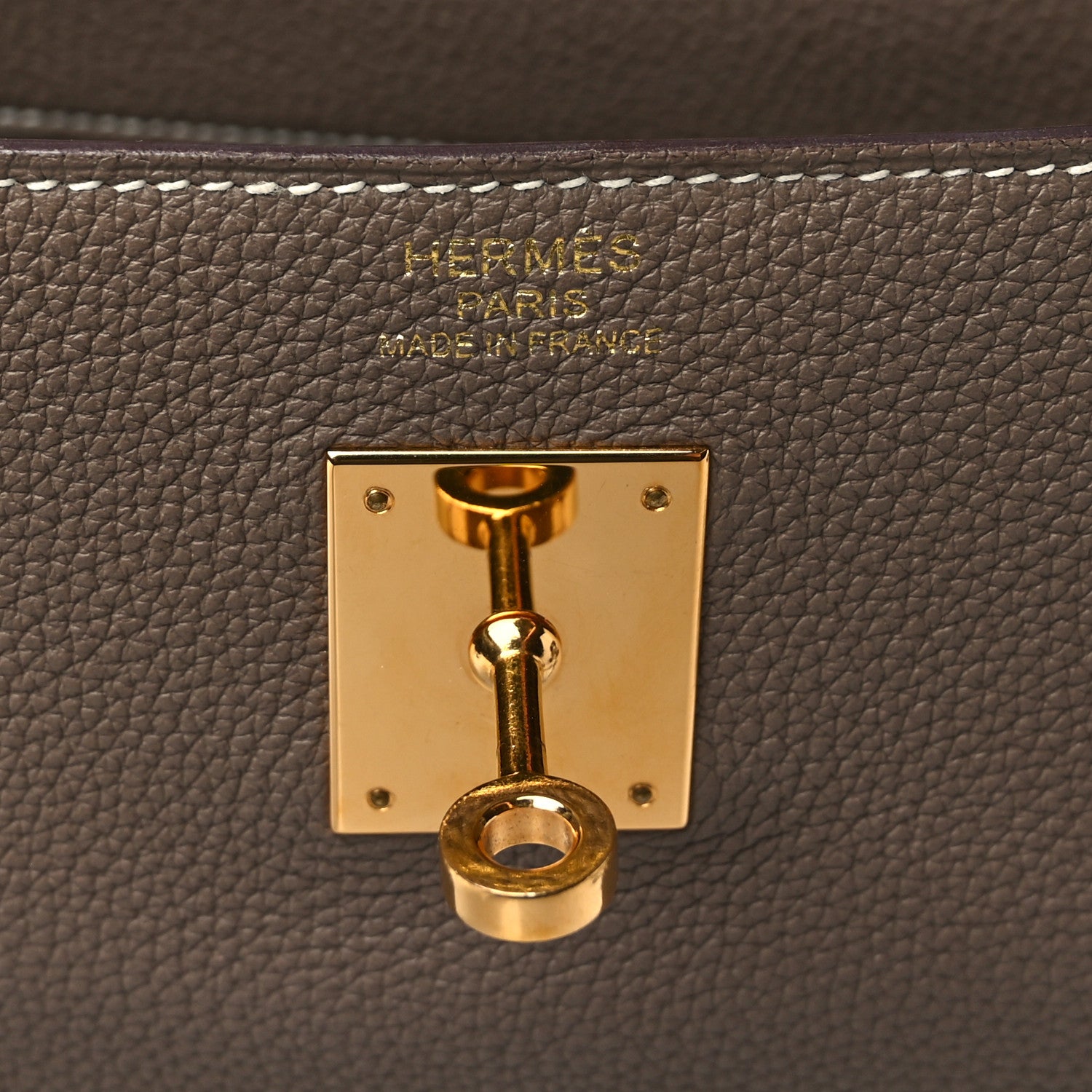 Hermes Togo Kelly Retourne 35 Etoupe 6 of 9