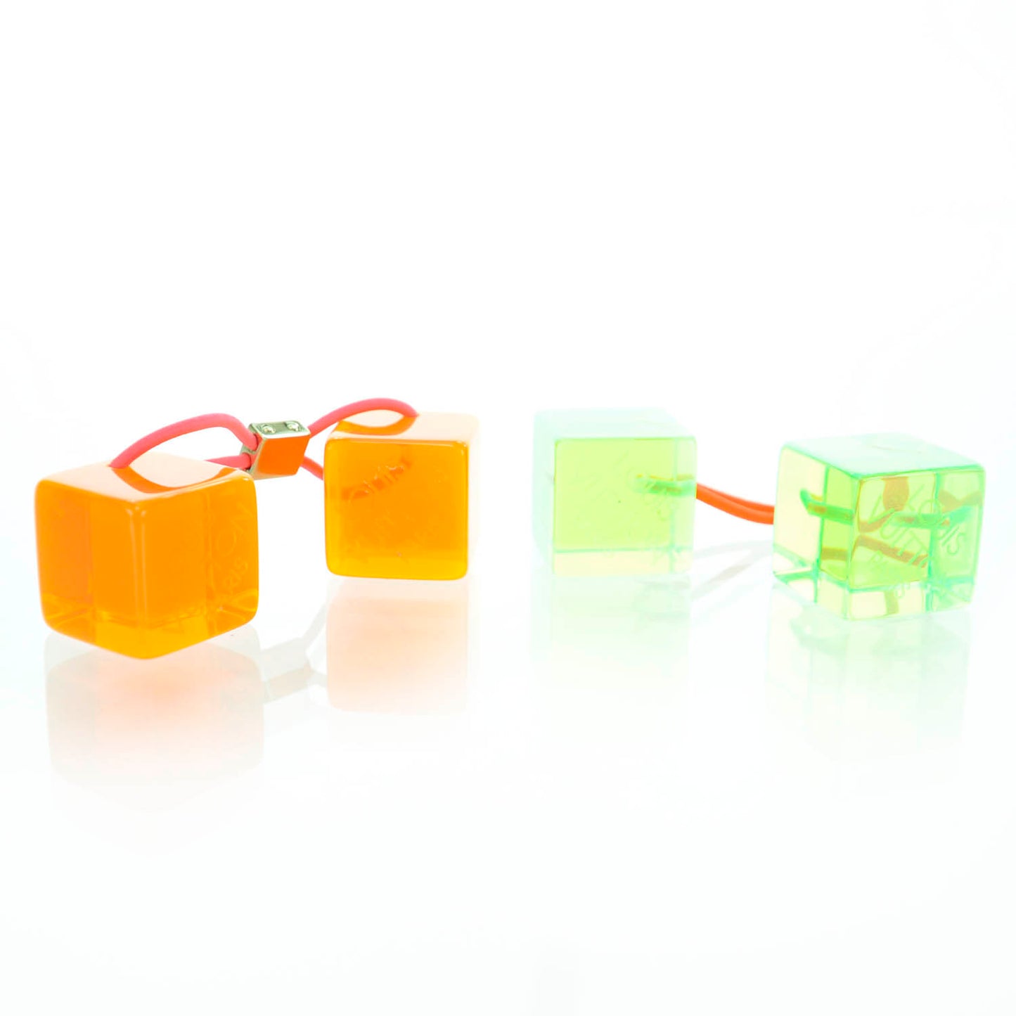 Resin Fluo Robert Wilson Hair Cubes Green Orange