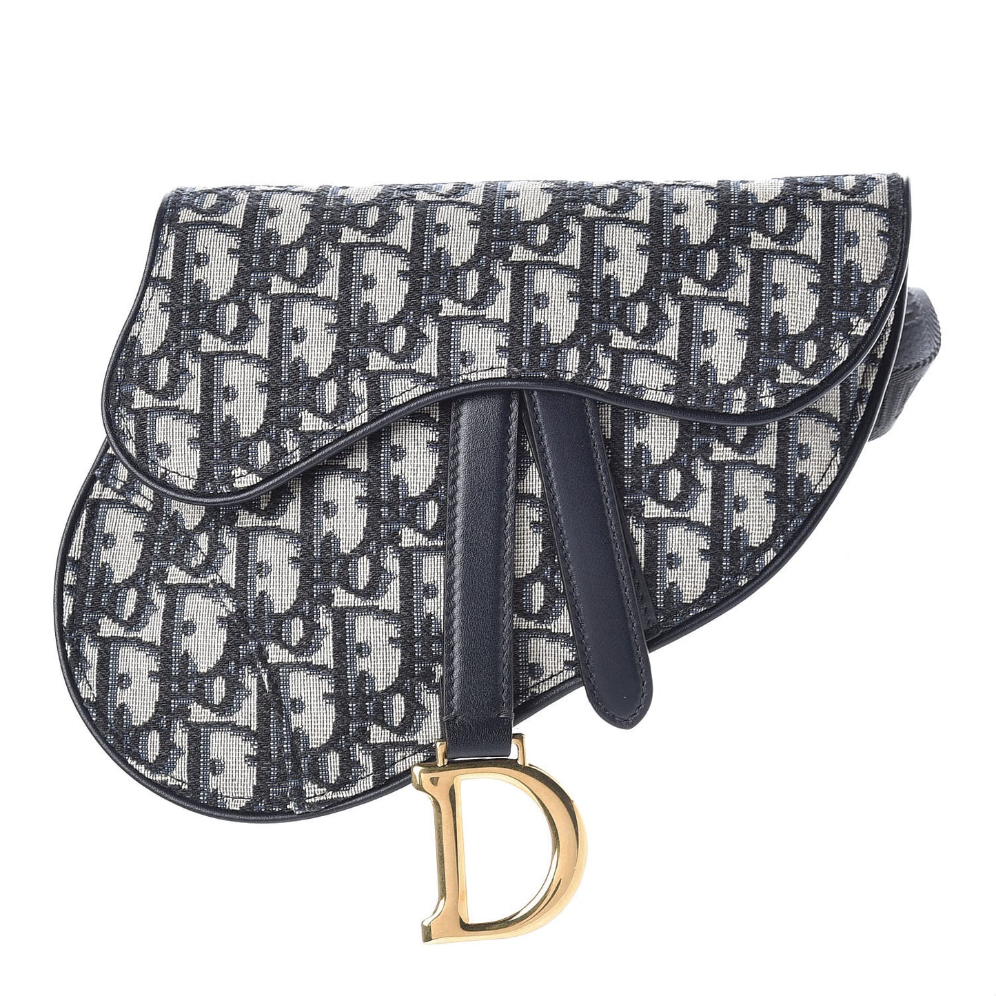 Oblique Saddle Belt Bag Blue