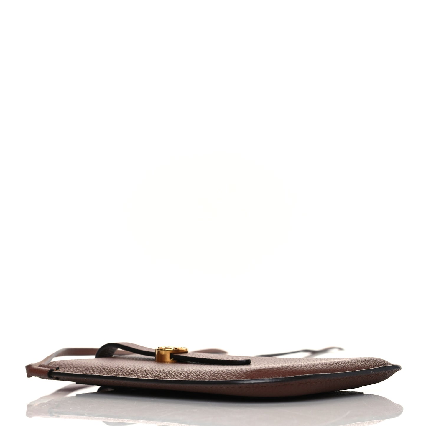 Calfskin Anne Phone Case With Strap Brown