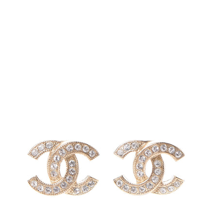 Chanel Crystal Mini CC Earrings Gold 1 of 4