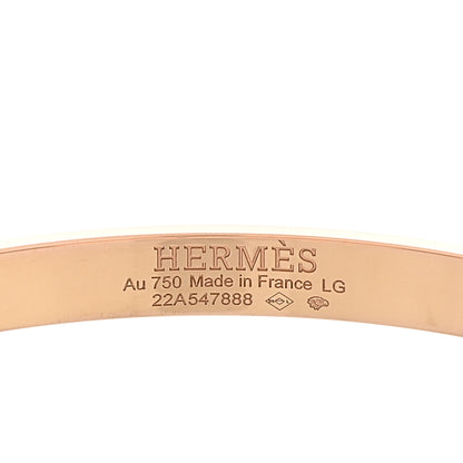Hermes 18K Rose Gold Diamond PM Kelly Bracelet LG 3 of 4