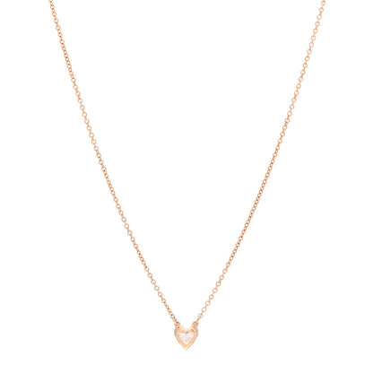 Tiffany 18K Rose Gold Diamond .17ct Elsa Peretti Diamonds by the Yard Heart Pendant Necklace 1 of 5