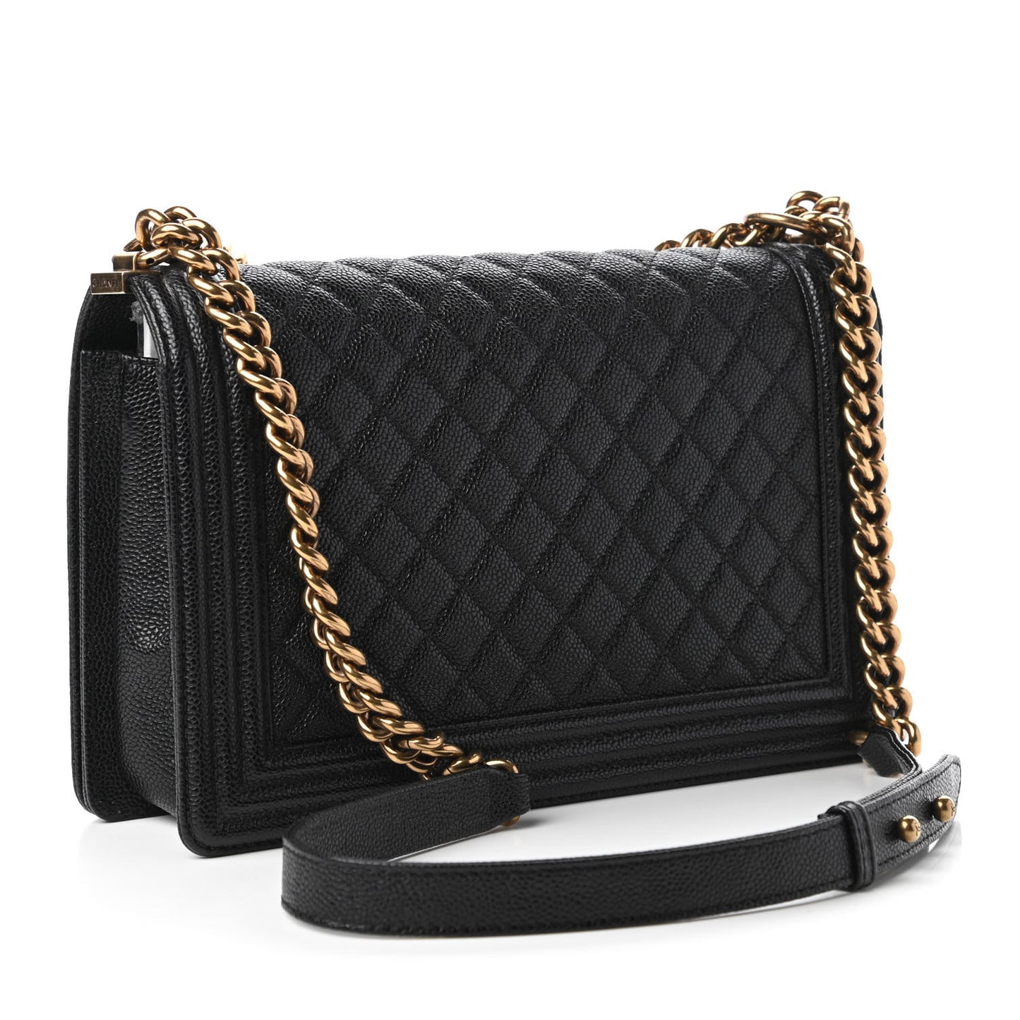 Caviar Quilted New Medium Boy Flap Black