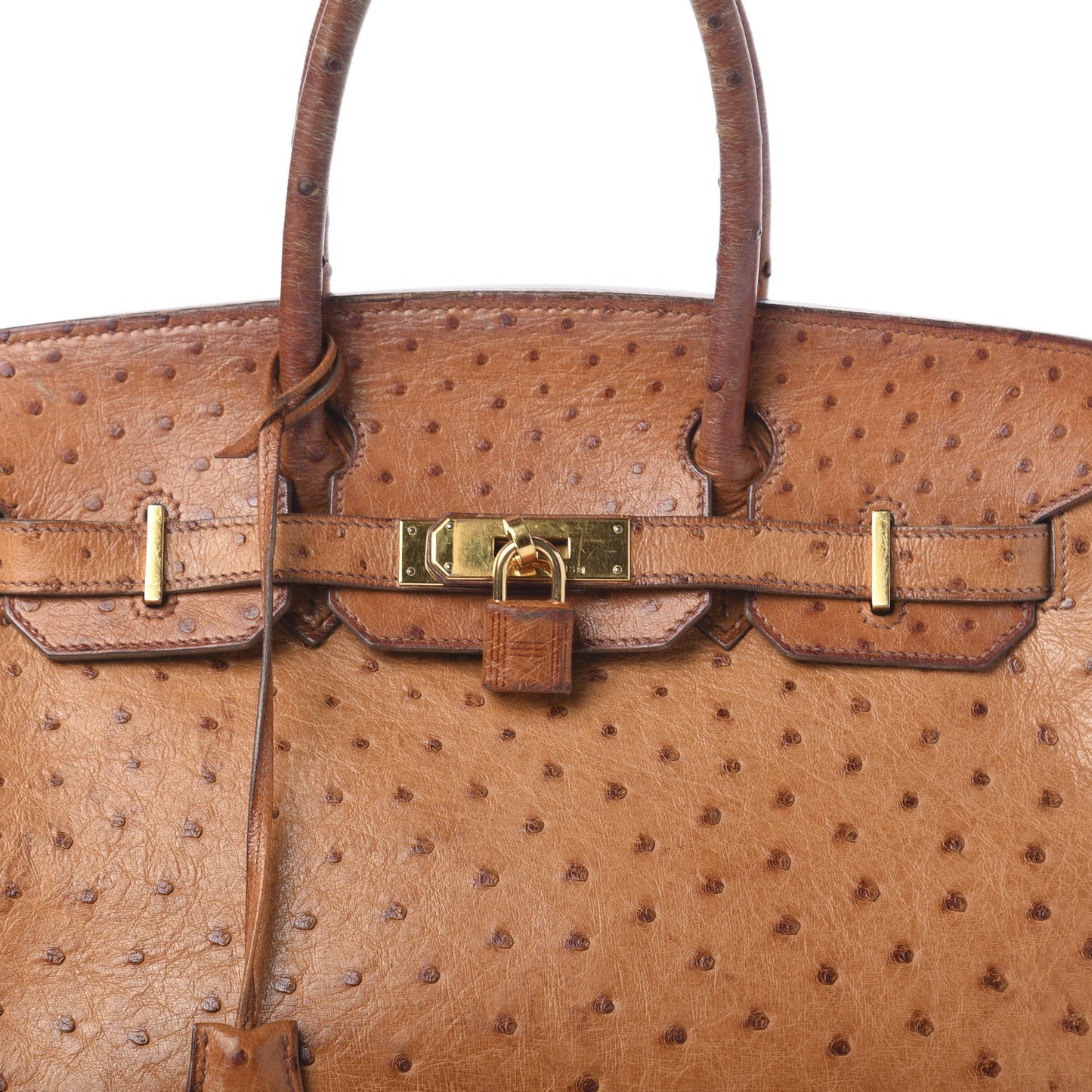 Ostrich Birkin 30 Gold