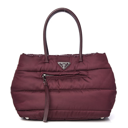 Prada Tessuto Nylon Bomber Tote Bordeaux 1 of 9