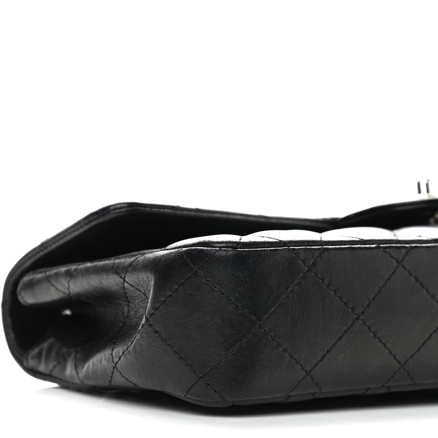 Lambskin Quilted East West Flap Black