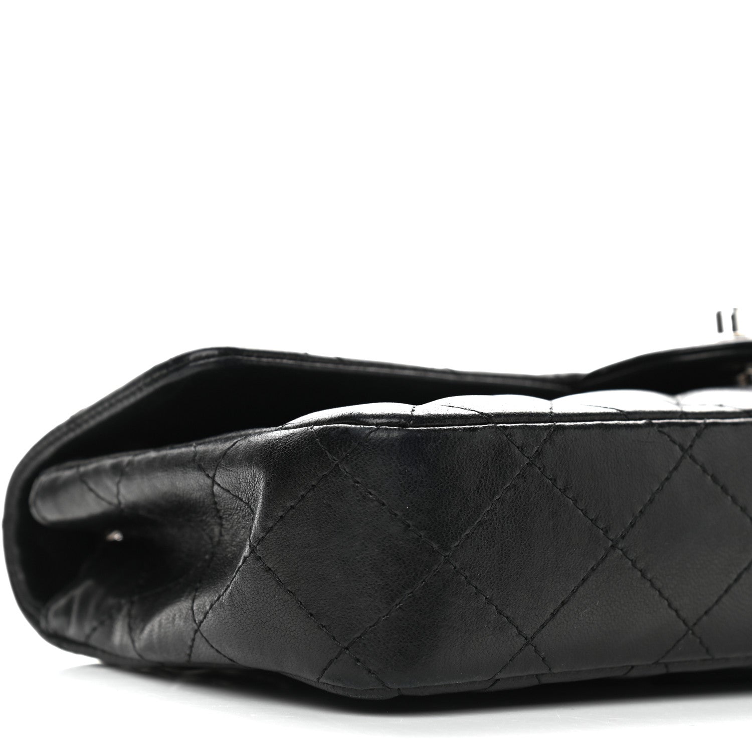Chanel Lambskin Quilted East West Flap Black 8 of 12