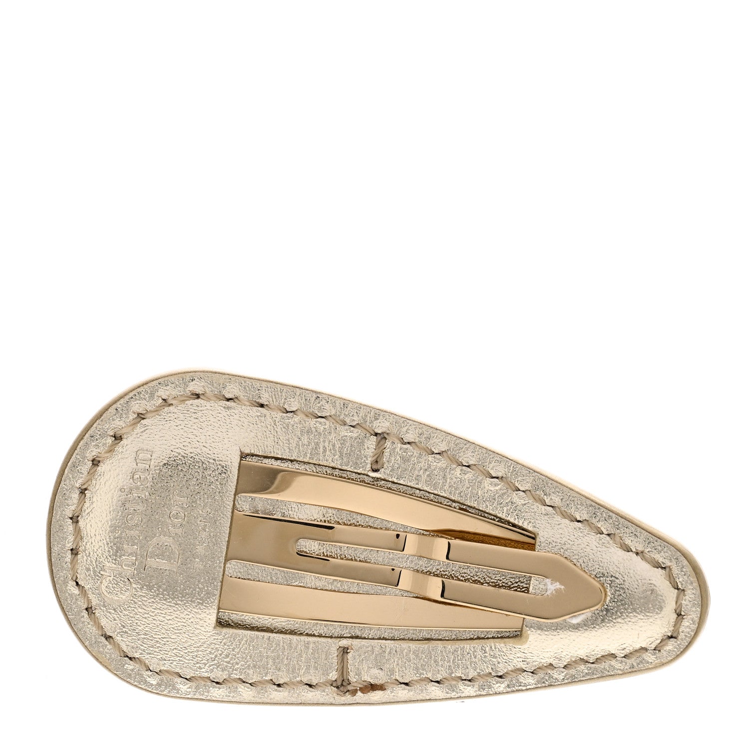Christian Dior Calfskin Miss Dior Idol Barrette Pale Gold 5 of 8