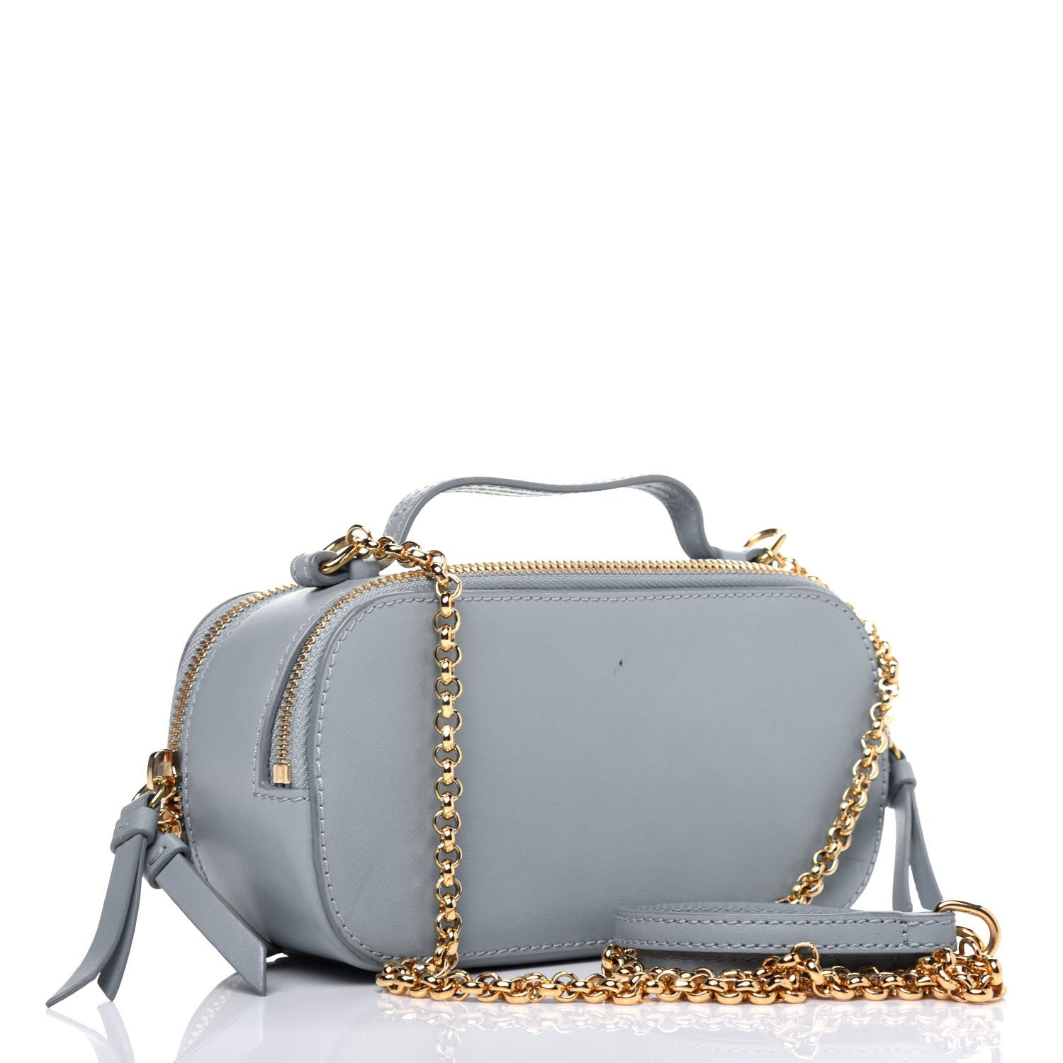 Chloe Shiny Calfskin Mini Vanity C Bag Faded Blue 3 of 20