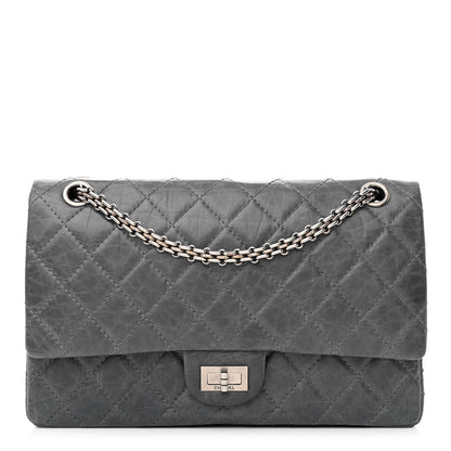 Chanel Aged Calfskin Quilted 50th Anniversary 2.55 Reissue Flap 226 Grey 1 of 15