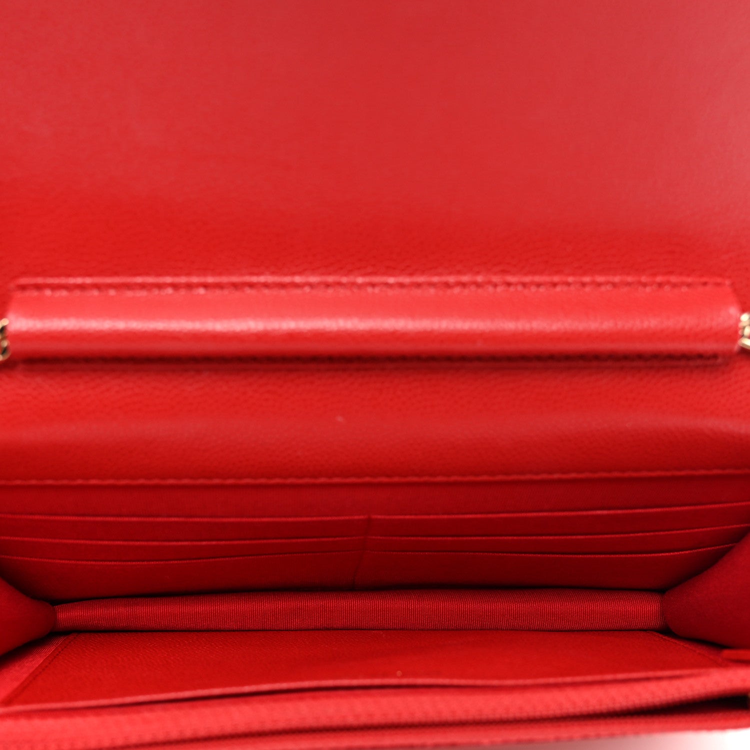 Chanel Caviar Camellia Embossed Wallet On Chain WOC Red 5 of 12