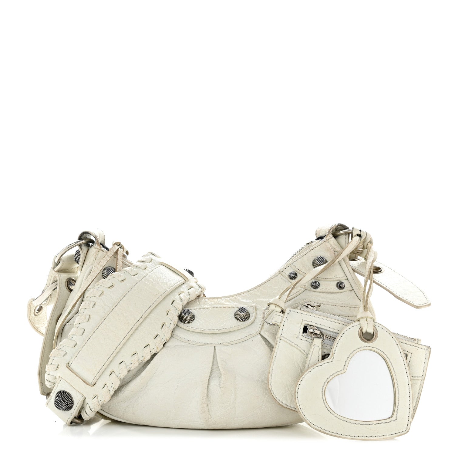 Balenciaga Agneau Arena Le Cagole Shoulder Bag XS Optic White 1 of 14