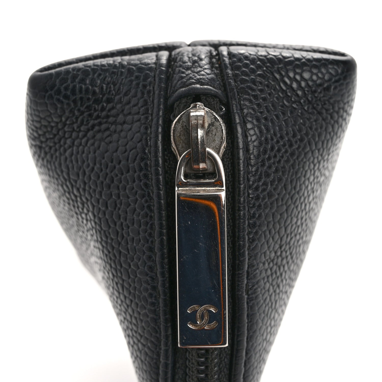 Chanel Caviar Timeless CC Cosmetic Pouch Black 10 of 14